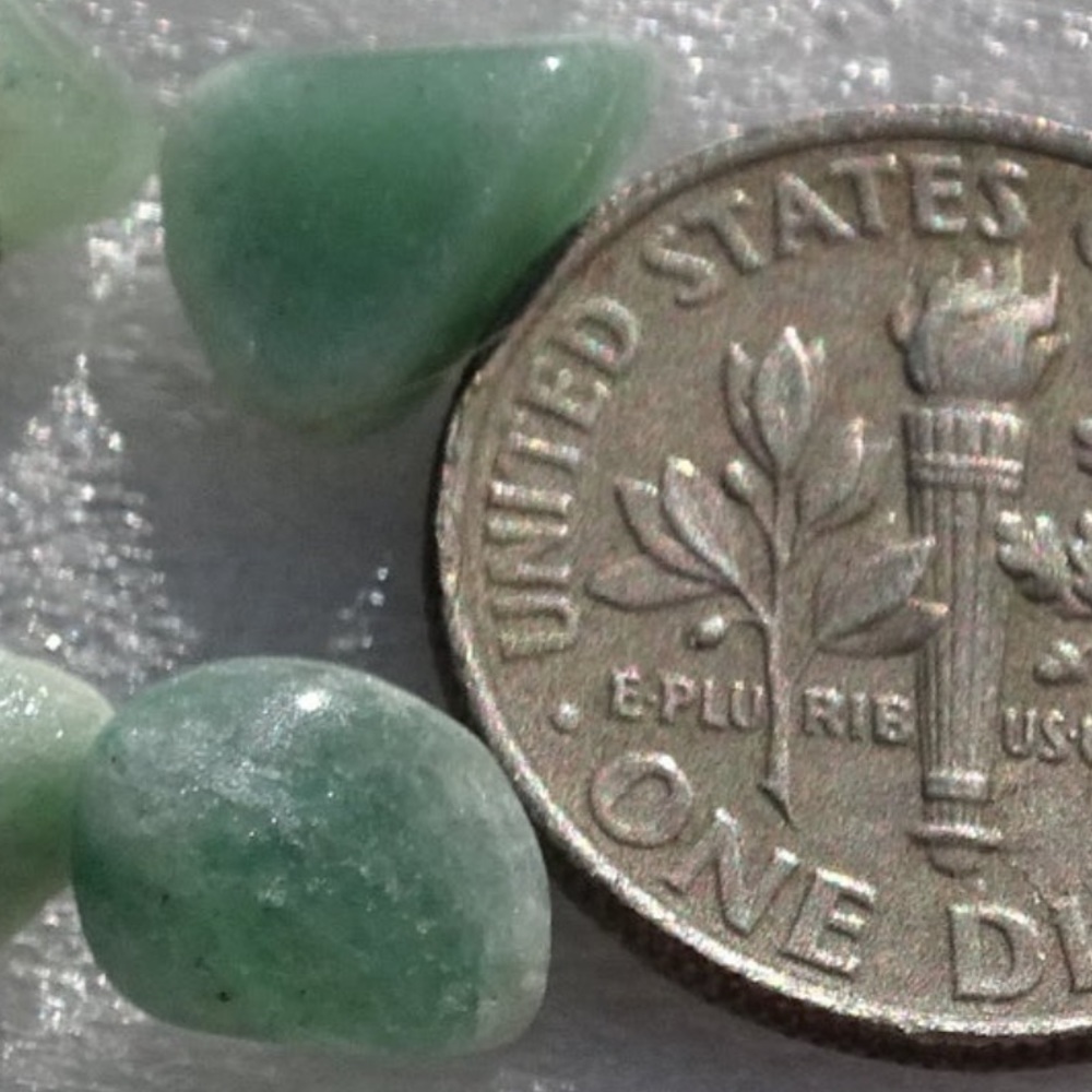 🆕 Handmade Raw Jade Sterling Silver Stud Earrings - Picture 9 of 14